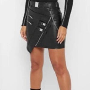 Black Asymmetrical Women's Skirt